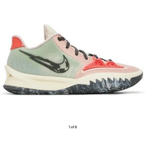 Nike Kyrie Low 4 Basketball Shoes Pale Coral Iron Grey Athletic Sneakers